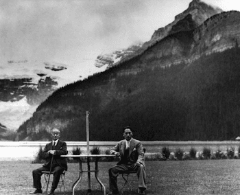 File:Jigoro Kano and Shigetaka Sasaki at Lake Louise - 1936.png ...