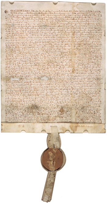 File:Magna Carta (1297 version with seal, owned by David M ...