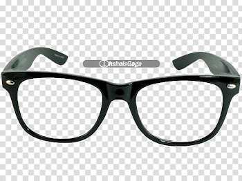 Files, black framed Wayfarer-style eyeglasses transparent background PNG clipart