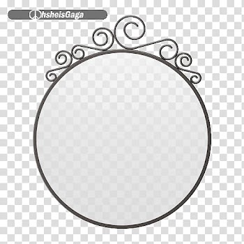 Files, round black framed mirror transparent background PNG clipart
