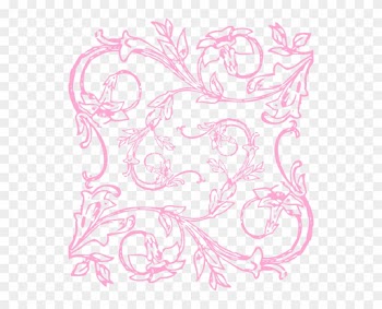 Filigree Clip Art - Flower Png Border Brown