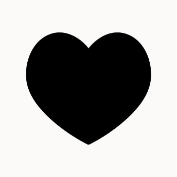 Filled black heart icon, for social | Free PSD - rawpixel