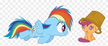 Filly Rainbow Dash And Baby Scootaloo By Rainbowsstar - Baby Scootaloo And Rainbow Dash