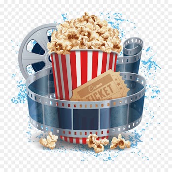 Film Cinema Illustration - Popcorn and film 