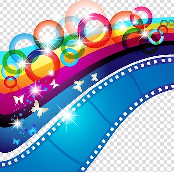 Film frame Filmstrip , Color Fantasy circle butterfly pattern transparent background PNG clipart