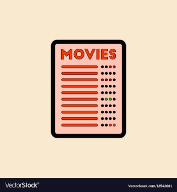 Film list in flat style moive vector image