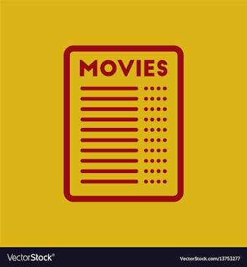 Film list in flat style moive vector image