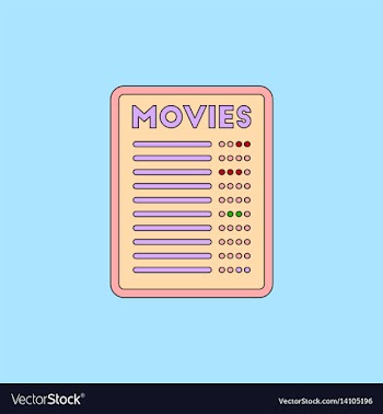 Film list in flat style moive vector image