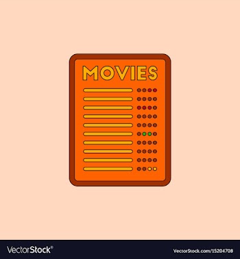 Film list in flat style moive vector image