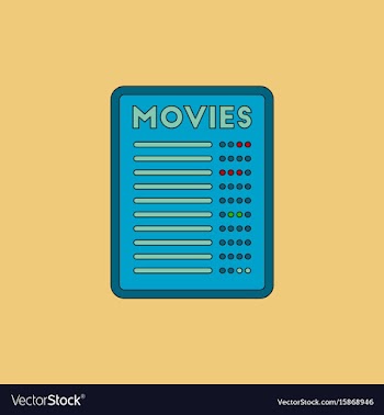 Film list in flat style moive vector image
