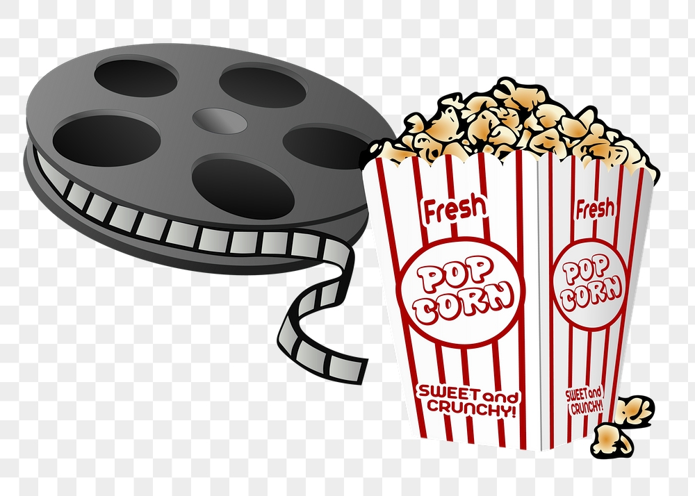 Film reel png sticker, popcorn, | Free PNG - rawpixel