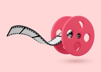 Film reels 3D clipart, pink | Free Photo - rawpixel