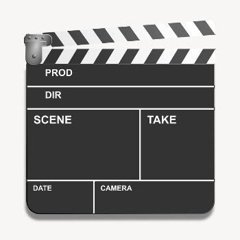 Film slate clipart, illustration vector. | Free Vector - rawpixel