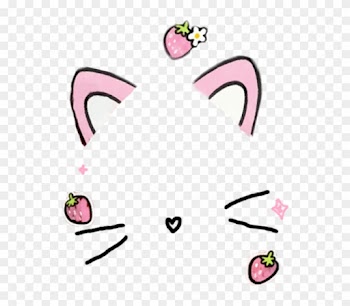 Filtro Gato Cat Orejas Kawaii Cute Rosa Pink - Snow Cat Filter Png