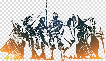 Final Fantasy Tactics logo, sketch of people transparent background PNG clipart