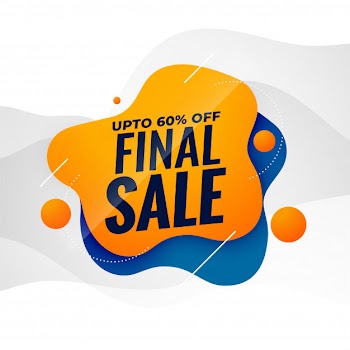 Final sale attractive sale banner poster template Free Vector
