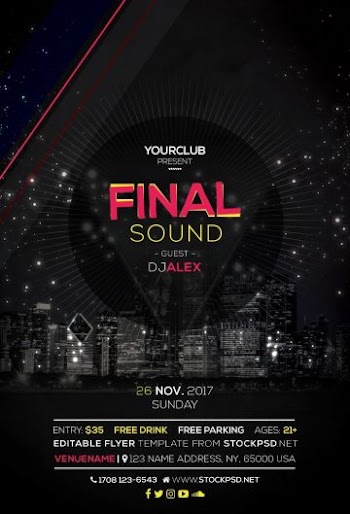 Finale Sound – Free PSD Flyer Template