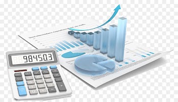 Finance Financial statement Investment Chart Financial result - Business trend analysis with color calculator 