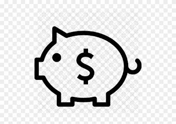 Finance, Piggy, Bank, Pig, Saving, Money Icon - White Piggy Bank Icon