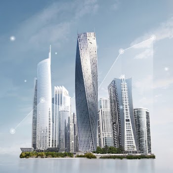 Financial business district skyline & | Free Photo - rawpixel