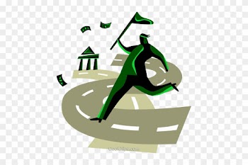 Financial Concept Man Chasing Money Royalty Free Vector - Illustration