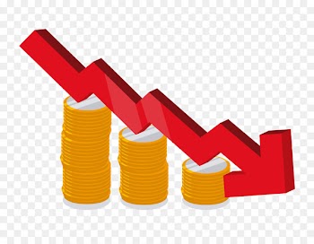 Financial crisis of 2007u201308 Clip art - Red down arrow 