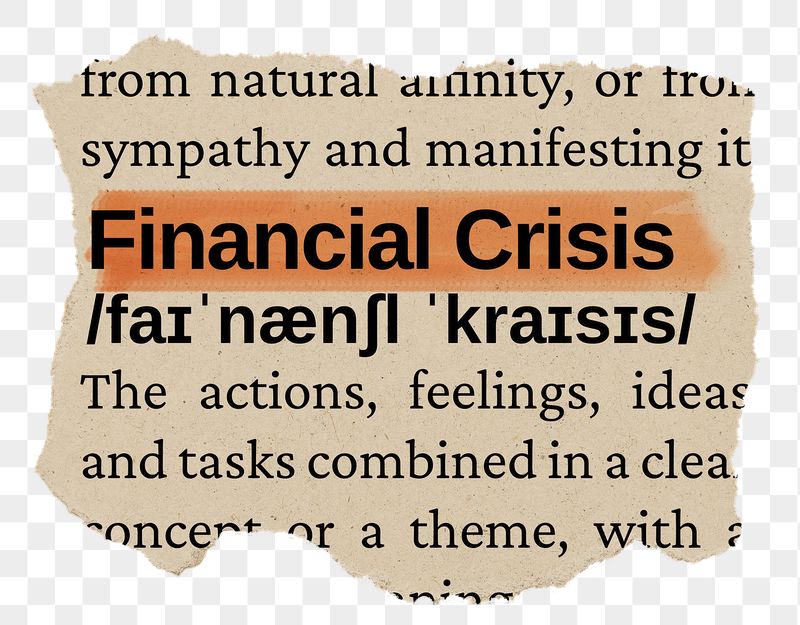 Financial crisis png word sticker, | Free PNG - rawpixel