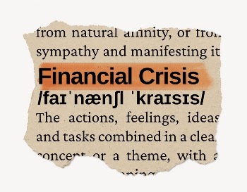 Financial crisis ripped dictionary, editable | Free PSD - rawpixel