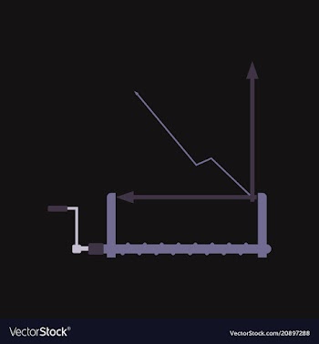 Financial data graph chart trend lines columns vector image