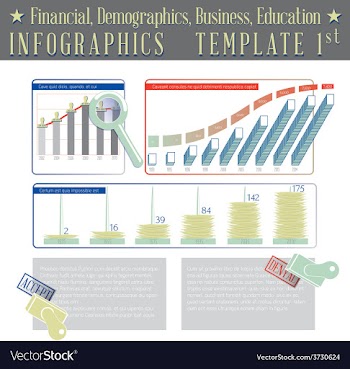 Financial Demographics Business Education vector image