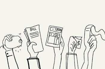 Financial doodle illustration debt concept | Free stock illustration | High Resolution graphic