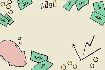 Financial doodle psd frame on beige… | Free stock illustration | High Resolution graphic