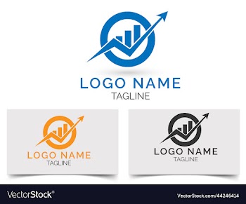 financial logo o letter financial digital