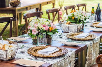 Fine Dining Set on Table