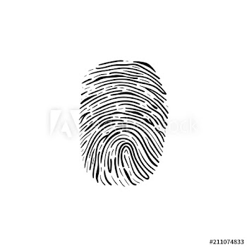 Fingerprint hand drawn outline doodle icon