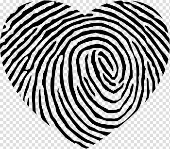 Fingerprint Heart Shape Tattoo, Heart fingerprint transparent background PNG clipart
