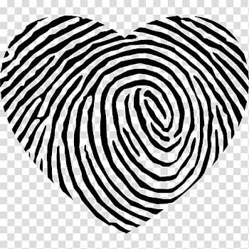 Fingerprint Heart Shape Thumb, heart transparent background PNG clipart