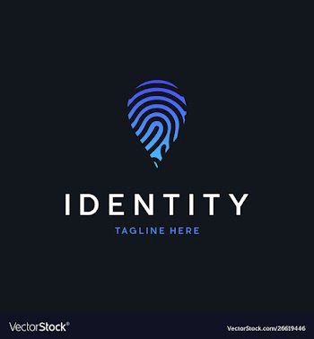 Fingerprint location logo design vector image