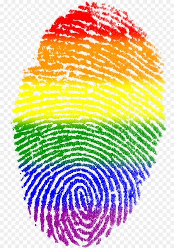 Fingerprint Rainbow flag LGBT symbols - finger print 