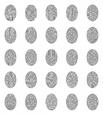 Fingerprints icons set Free Vector