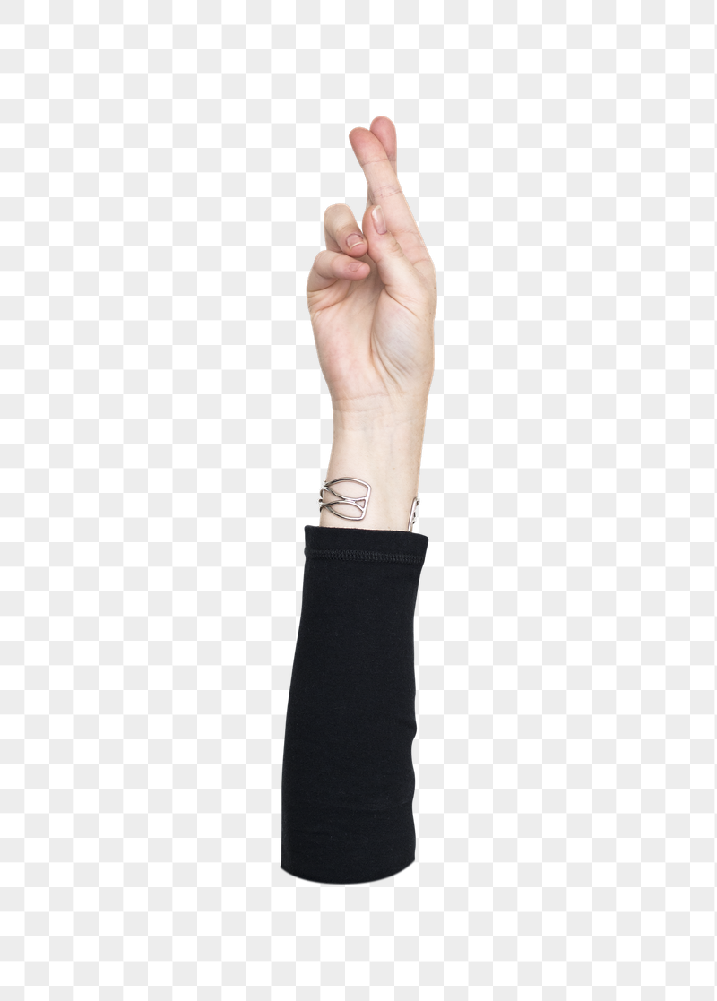 Fingers crossed png hand sign, | Free PNG - rawpixel
