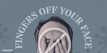 Fingers off your face to prevent the coronavirus template  | Free  illustration - 2327728