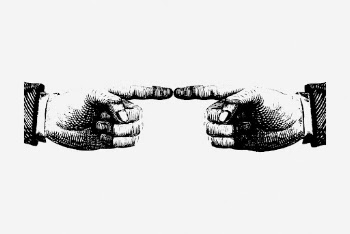 Fingers pointing each other drawing, | Free Photo - rawpixel