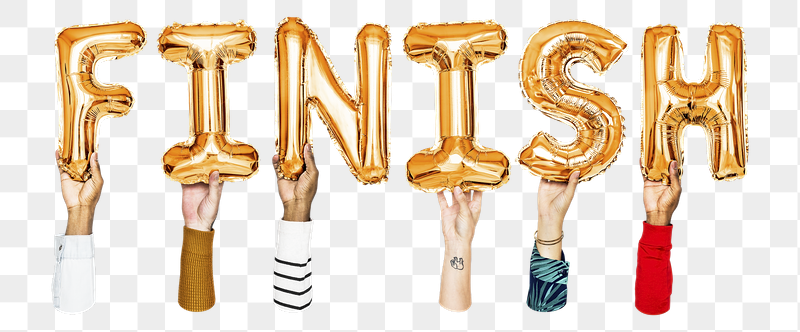 Finish word png, hands holding | Free PNG - rawpixel
