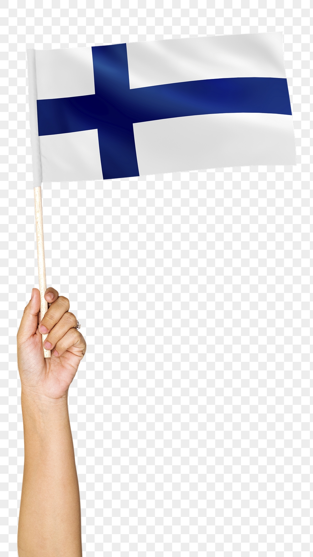 Finland's flag png in hand | Free PNG - rawpixel