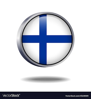 finlands flag button