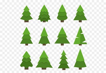 Fir Euclidean vector Stock illustration - Geometric shades of green fir tree 