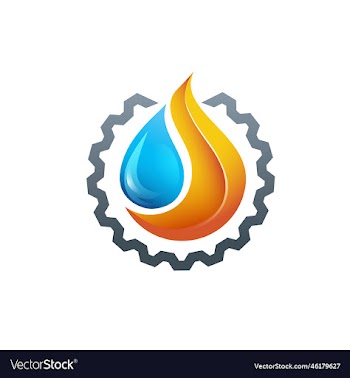 fire and water logo company icon and others