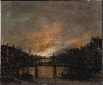 Fire at night in Amsterdam | Free Photo - rawpixel