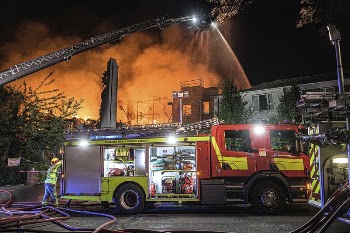 Fire at supported living complex, | Free Photo - rawpixel